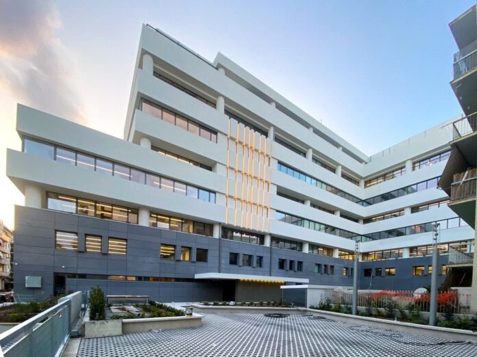Το νέο βιοκλιματικό κτίριο σύγχρονων γραφείων στο πρώην κτίριο της Ελευθεροτυπίας στο Νέο Κόσμο - Φωτό: Dimand