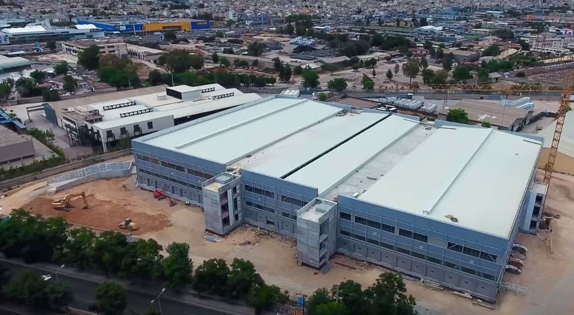 Το νέο υπό κατασκευή κέντρο διαλογής δεμάτων (logistics hub) της ACS στην Π. Ράλλη - Πηγή: ACS