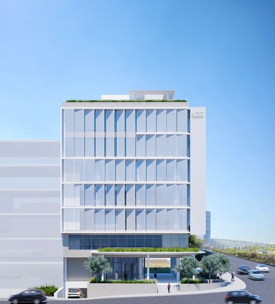 To νέο "πράσινο" κτίριο γραφείων της BriQ Properties στη Λ. Ποσειδώνος - Πηγή: mtarchitects