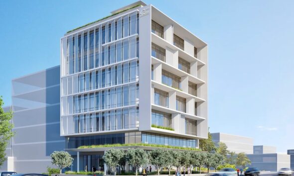 To νέο "πράσινο" κτίριο γραφείων της BriQ Properties στη Λ. Ποσειδώνος - Πηγή: mtarchitects
