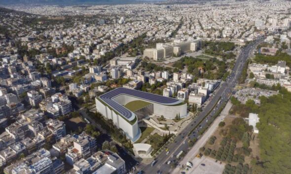 Τα νέα "πράσινα" κτίρια της ΔΕΗ στη Λεωφόρο Μεσογείων - Πηγή: ΜΠE