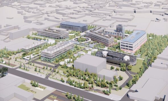 Το masterplan της επένδυσης της Dimand στο πρώην ακίνητο της Softex στον Ελαιώνα - Πηγή: ΜΠΕ